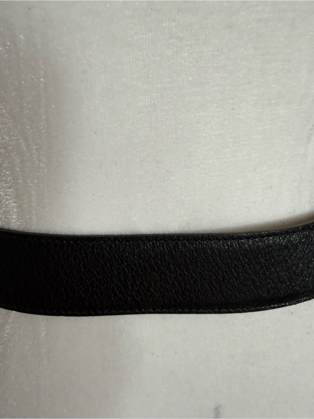 AUTHENTIC MOSCHINO Vintage90s black leather Belt Gold-Tone buckle closure size L - Picture 2 of 8